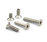 5pcs-100pcs Din7991 M1.6 M2 M2.5 M3 M4 M5 M6 M8 Stainless Steel 304 G10.9 Black Flat Hex Hexagon Countersunk Head Screw(Stainless steel 304,18MM_M8-(5PCS))