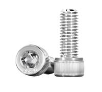 5pcs-100pcs DIN912 Cap Head Screw M1.4 .6 M2 .5 M3 M4 M5 M6 M8 304 Stainless Steel Hexagon Hex Socket Screws(X5mm,M2 100pcs)