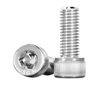 5pcs-100pcs DIN912 Cap Head Screw M1.6 M2 .5 M3 M4 M5 M6 M8 304 Stainless Steel Hexagon Hex Socket Screws(X18mm,M2.5 50pcs)