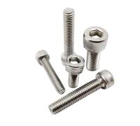 5pcs-100pcs DIN912 M1.4 M1.6 M2 M2.5 M3 M4 M5 M6 M8 A2-70 304 Stainless Steel Allen Hexagon Hex Socket Cap Head Screw Bolt(X100mm,M2 100pcs)