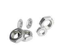 5pcs-100pcs Hex Thin Nut M2 M2.5 M3 M4 M5 M6 M8 M10 M12 M14 M16 DIN439 304 Stainless Steel Hex Hexagon Wafer Low Thin Jam Nut(M5 50PCS)