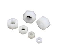 5pcs-100pcs/lot Nylon Hex Nut M2 M2.5 M3 M4 M5 M6 M8 M10 M12 M14 M16 M18 M20 Black Or White Transparent Plastic Hex Nuts(White nylon,M14 5PCS)