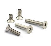 5pcs-100pcs M1.6 M2 M2.5 M3 M4 M5 M6 M8 Stainless Steel 304 Black Flat Hex Hexagon Countersunk Head Screw(Stainless steel 304,35MM_M3-(50PCS))