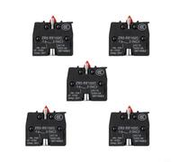 5PCS 10A 415V, ZB2-BE101C/BE102C, NO Contact Push Button Joystick Switch, 22Mm Panel Mount,Industrial Replacement For Black(ZB2-BE102C)