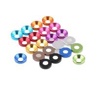 5pcs/10pcs/100pcs M2 M2.5 M3 M4 M5 M6 M8 Aluminum Colourful Anodized Countersunk Washer Gasket For DIN7991 Hex Socket Screw(Purple,M5 10pcs)