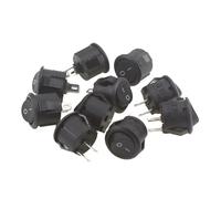 5pcs/10pcs 16mm diameter round rocker switches(Black 10PCS)