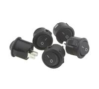5pcs/10pcs 16mm diameter round rocker switches(Black 5PCS)