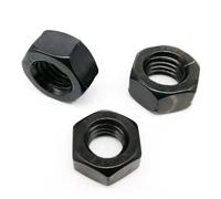 5PCS/10PCS/20PCS/25PCS/50PCS/100PCS/200PCS Black Color 304 Stainless Steel Hex Nut Hexagon Nut Thread(5pcs M12)