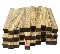 5pcs/10pcs/20pcs/30pcs/40pcs/50pcs Tiger Stripe Wood Turning Blanks Craft Pen Block Woodworking Project Kits 127mmx15mmx15mm (30)