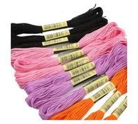5pcs 10pcs 20pcs Embroidery DIY Silk Line Branch Threads Similar Thread Floss Skein Cross Stitch Ideal for Arts & Crafts(Purple,20pcs)