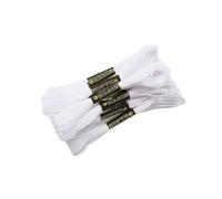 5pcs 10pcs 20pcs Embroidery DIY Silk Line Branch Threads Similar Thread Floss Skein Cross Stitch Ideal for Arts & Crafts(White,10Pcs)