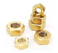 5PCS/10PCS/25PCS/50PCS/100PCS Solid Brass Copper Hex Hexagon Nut For M1 M1.2 M1.4 M1.6 M2 M2.5 M3 M4 M5 M6 M8 M10 M12 Screw Bolt(5pcs M10)