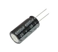 5pcs-10pcs 25V6800UF 16 * 31MM Aluminum Electrolytic Capacitor 25V 6800UF 16 * 31MM Electronic Accessories (Size : 10PCS)