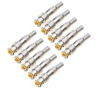5PCS/10PCS 75-5 Crimp BNC Compression Connector BNC Male Connector Easy Installation for CCTV Camera System Professional Grade Video Connector