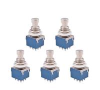 5pcs 10pcs 9 Pin Guitar Effect Pedal Push Button 3PDT Footswitch Solder Terminal Latching Stomp Foot Control Switch True Bypass(5PCS)