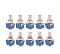 5pcs 10pcs 9 Pin Push Button 3PDT Footswitch Guitar Effect Pedal Latching Solder Terminal Stomp Foot Switch True Bypass IDGTTLDF(10PCS)