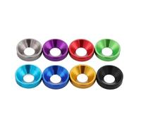 5pcs-10pcs Aluminum washer m2 m2.5 M3 M4 M5 M6 m8 colourful Anodized Countersunk Head Bolt Washers Gasket(M8 5pcs,Red)