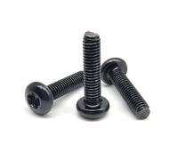 5PCS/10PCS Black Color Zinc Plated 304 A2-70 Stainless Steel M5 M6 M8 Six-Lobe Torx Pan Round Button Head Screw Bolt(18mm,10pcs M6)