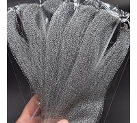 5Pcs/ 10Pcs Crystal Flash Tinsel for Fly Fishing Flies Fly Tying Material (Silver, 10 Packs)