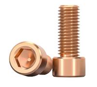 5pcs-10pcs DIN912 T2 Copper Screw M2 .5 M3 M4 M5 M6 Hexagon Allen Cap Head Machine Bolts(10mm(L),M3 10pcs)