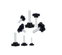 5pcs/10pcs Hex Star Knob Male Thread Clamp Knob Screws | M4/M5/M6/M8/M10 Hand Tighten Release Screws Head Diameter 25mm 32mm 38mm(5pcs,M5x45mm 25D)