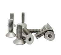 5pcs-10pcs/lot M2 M2.5 M3 M4 M5 M6 TA2 Titanium Hex Socket Flat Countersunk Head Screw(50mm,M5 5PCS)