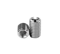 5pcs/10pcs M2-M10 stainless steel slotted Inside Outside self tapping Thread Insert Adapter Screw Nuts Sleeve Converter Nut(M6-M10 (5pcs))