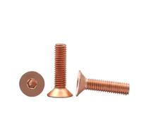 5pcs-10PCS M2 M2.5 M3 M4 M5 M6 copper countersunk head hexagon screw flat head hexagon socket bolt machine screw(X25mm,M6 5pcs)