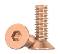 5pcs-10PCS M2 M2.5 M3 M4 M5 M6 T2 copper countersunk head hexagonal screws flat head hexagonal bolts machine screws(X12mm,M2 10pcs)