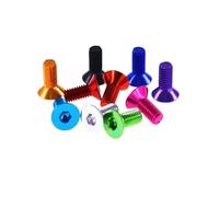 5PCS-10PCS M3 M4 M5 M6 M8*8/10/12/15/20/25/30 Colourful Aluminum Hex Hexagon Countersunk Head Machine Screw(Pink,M5X10 10pc)