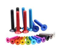 5PCS-10PCS M3 m4 m5 m6 M8*8/10/12/15/20/25/30 colourful aluminum hex hexagon countersunk head machine screw(Orange,M5X20 10pc)