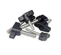 5PCS-10pcs Nylon thumb screw M4 M5 M6 M8 S type Plastic Head Handle Thumb Screw Bakelite Bolt Butterfly Hand Knob Screw(12mm,M4 10PCS)