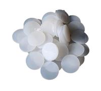 5pcs/10PCS Silicone Rubber Gaskets, Dia15-100mm, 1/2/3mm Thickness, High Temp Resistant, White