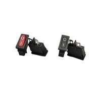 5Pcs 10x22mm KCD1-110 Black Super Thin Rocker Switch NO/OFF 2 Pin Small Instrument Power Switch(50R)