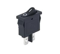 5Pcs 10x22mm KCD1-110 Black Super Thin Rocker Switch NO/OFF 2 Pin Small Instrument Power Switch(BLACK)