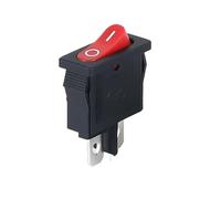 5Pcs 10x22mm KCD1-110 Black Super Thin Rocker Switch NO/OFF 2 Pin Small Instrument Power Switch(RED)