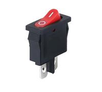 5Pcs 10x22mm KCD1-110 Black Super Thin Rocker Switch NO/OFF 2 Pin Small Instrument Power Switch(RED)