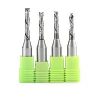5pcs 12.7mm Shank UP and Down Cut Two Flutes Spiral Carbide Tool TCT Milling Cutter Compression Wood End Mill for Engraving Slotting(5Pcs 12.7x6x32)
