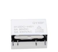 5pcs 12-Volt 10A 250VAC/277VAC Electromagnetic Power Relay 5-Pin 0.36W Sealed Air Conditioning Relay 1A Contact Form SPDT Theory(48V)