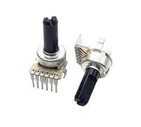 5PCS 1212 Type Double B10K B103 B20K B203 B50K B503 B100K B104 Potentiometer 6-Pin D Shaft Length 15mm(50K Ohm)