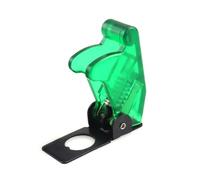 5PCS 12mm Toggle Switch Flip Up Cover Auto Car Boat Truck Illuminated Led, Waterproof Anti-mis-touch (Transparent Green)