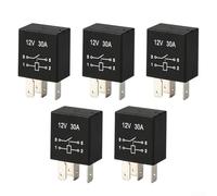 5pcs 12V 30A 4pin Automotive Relays Featuring Waterproof Design, Copper Coil and Silver For alloy Contacts for Vehicle Electrical Reliability (12V four pins)