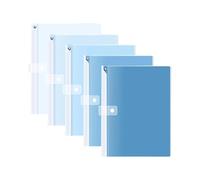 5Pcs 12x18Inch Clear File Sleeve Water Resistant Document Protector Folder with Long Clamp Presentation Large Capacity