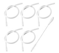 5pcs 14.17in/36cm Milk Tubes Hoses for Jura HP3 Coffee Machines Frothing Nozzles, with 5pcs 72249 Milk Tube Connectors and 1 Cleaning Brush Ideal Replacement Accessories