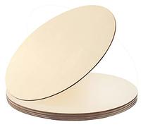 5Pcs 14 Inch Wood Circles for Crafts, Unfinished Blank Wooden Rounds Slice Wooden Cutouts for DIY Crafts, Door Hanger,Wood Buring, Painting