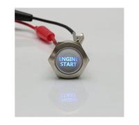 5pcs 16/19/22mm Latching Reset Flat Round Engine Start Symbol Text 12V Led Lighted 1NO 1NC Metal Push Button Switch EFDSVUHE(Blue,LATCHING (FIXED)_22MM_220V)