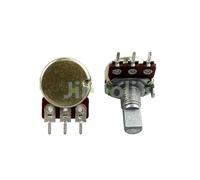 5PCS 16 Type WTH148 Volume Amplifier Potentiometer B10K Single 3Pins Half Shaft Length 15MM