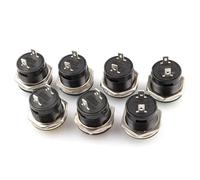 5PCS 16mm Momentary Push Button Switch R13-507 Momentary Round Switches 6A/125VAC 3A/250VAC BLACK RED GREEN BLUE YELLOW(Green,20PCS)