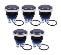 5PCS 16Mm Mounting Hole Metal Momentary Push Button Switch, Waterproof Car Switch Start Button, With 5PCS Rubber Rings