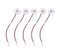 5pcs 16mm Piezoelectric Ceramic Ultrasonic Atomizer Disc | Microporous 6um-11um Outlet, Dc3-dc12v Drive, 1w-1.5w Power, Includes Terminals, Wires and Silicone Sealing Ring Random Color